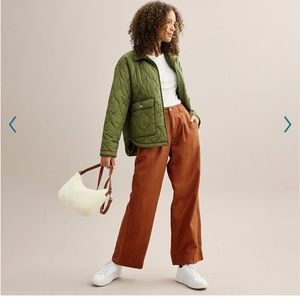 Pleated Wide Leg Pants with Elastic Waist